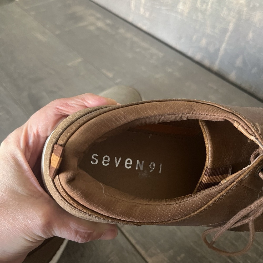 Oxford Seven91 Men's Casual Sneakers Taupe Brown Lace Up Size 10 Preppy Casual - Picture 7 of 10